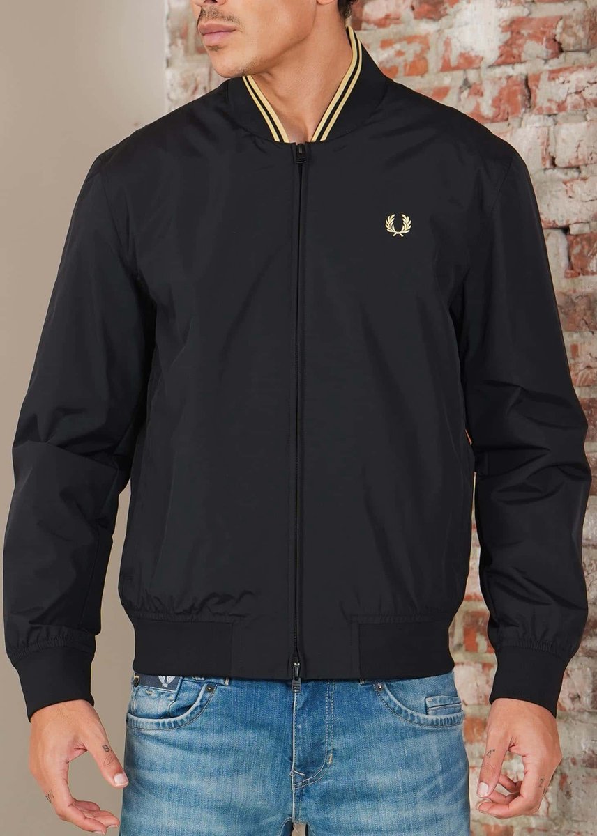 Fred Perry Brentham bomber jacket Zwart