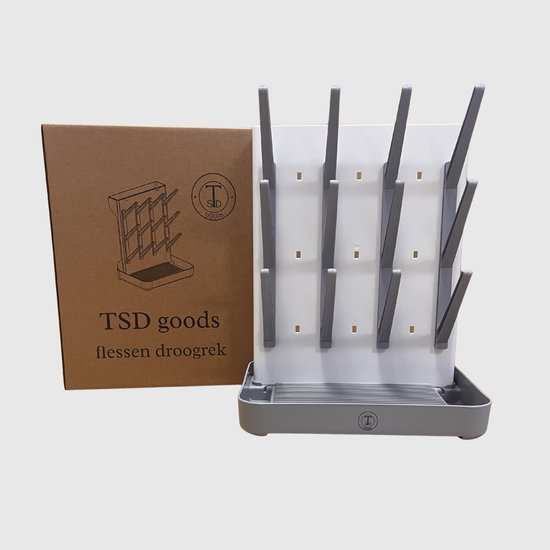 TSD goods - Flessen Droogrek Staand - Flessenrek Baby - Droogrek Voor Baby Flessen - Baby Voeding - Grijs van Merkloos — afbeelding 5