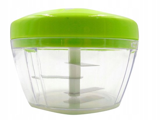 Multihakker - Hakmolen handmatig - groentehakker - wit- voor ui-knoflook-groenten - 6 RVS messen — afbeelding 3