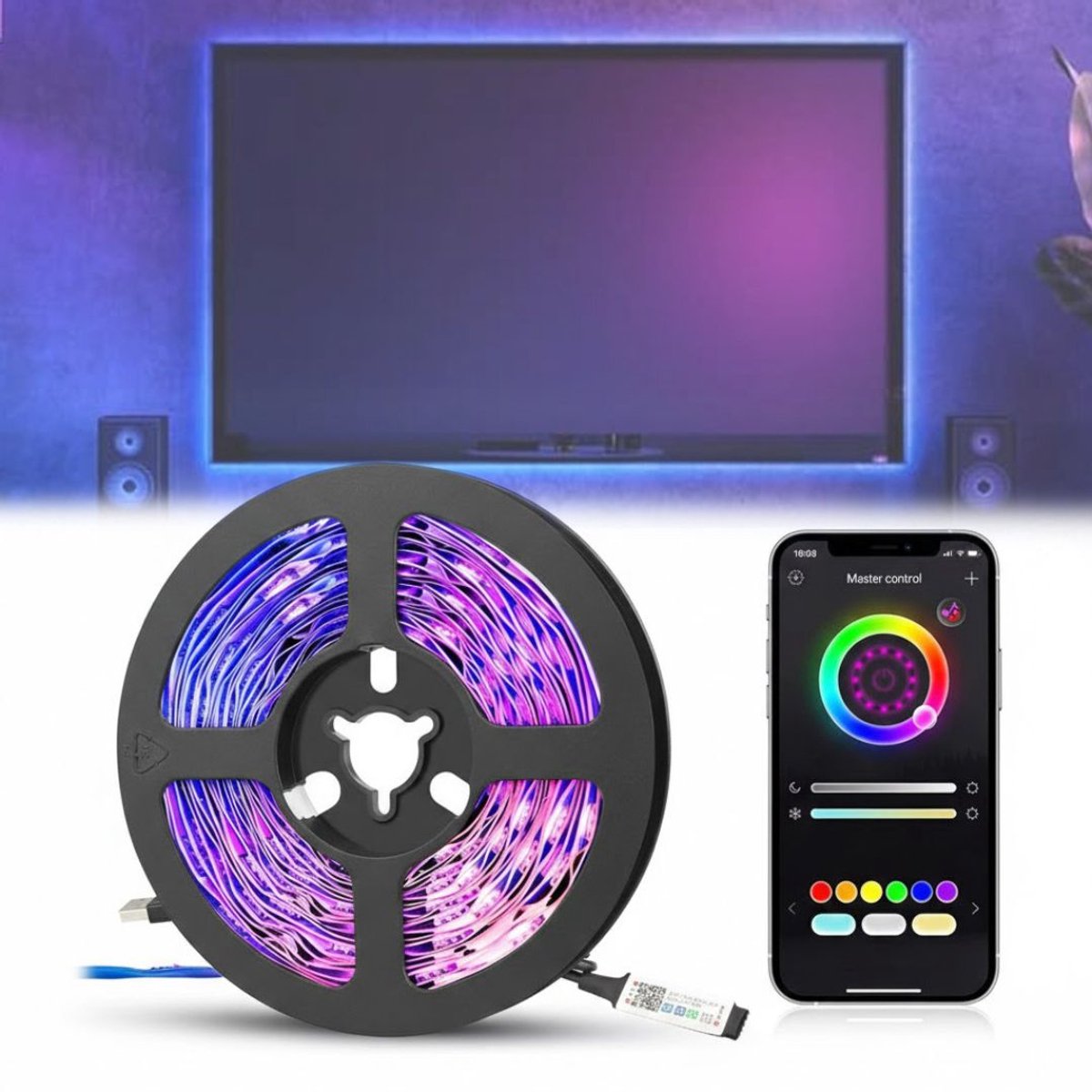 NBAP® LED Strip 6 Meter - LED Verlichting Strips - LED Light - Paars