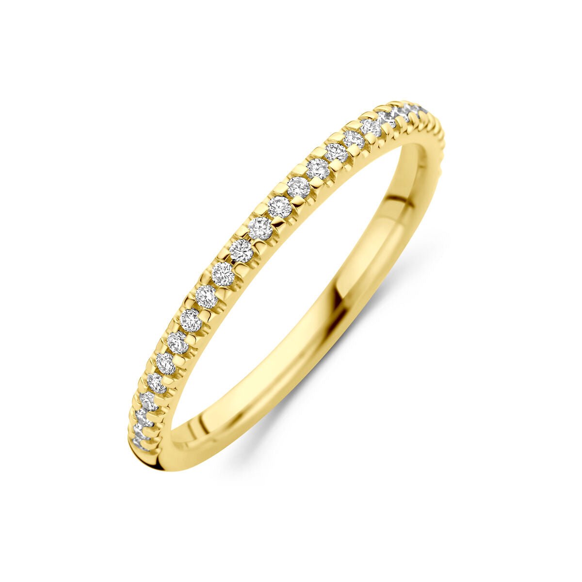 14K geelgouden ring lab grown diamant 0.15ct h si - 4033611