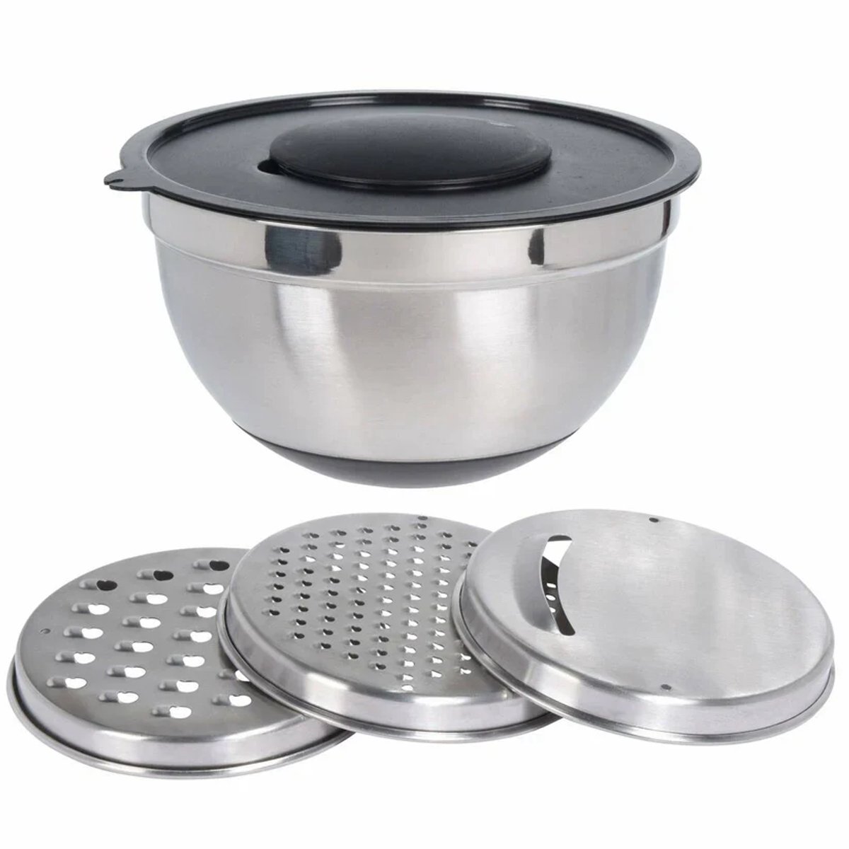 Cookinglife Mengkom RVS + 3 Raspen - 25.5 x 14 cm