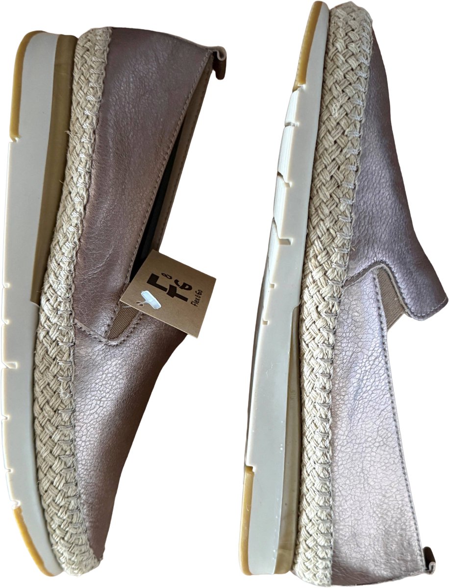 Flex&Go loafer instapper Fusion brons leer maat 39