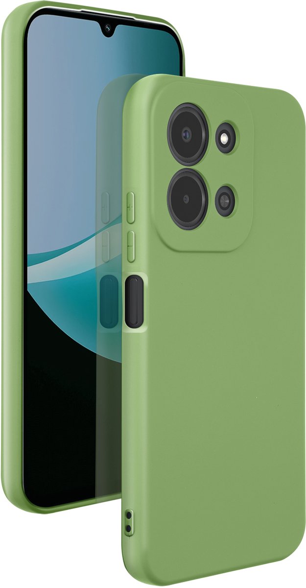 Avizar Hoesje voor Redmi 15C Soft-Touch Siliconen Fast Cover Serie, Groen