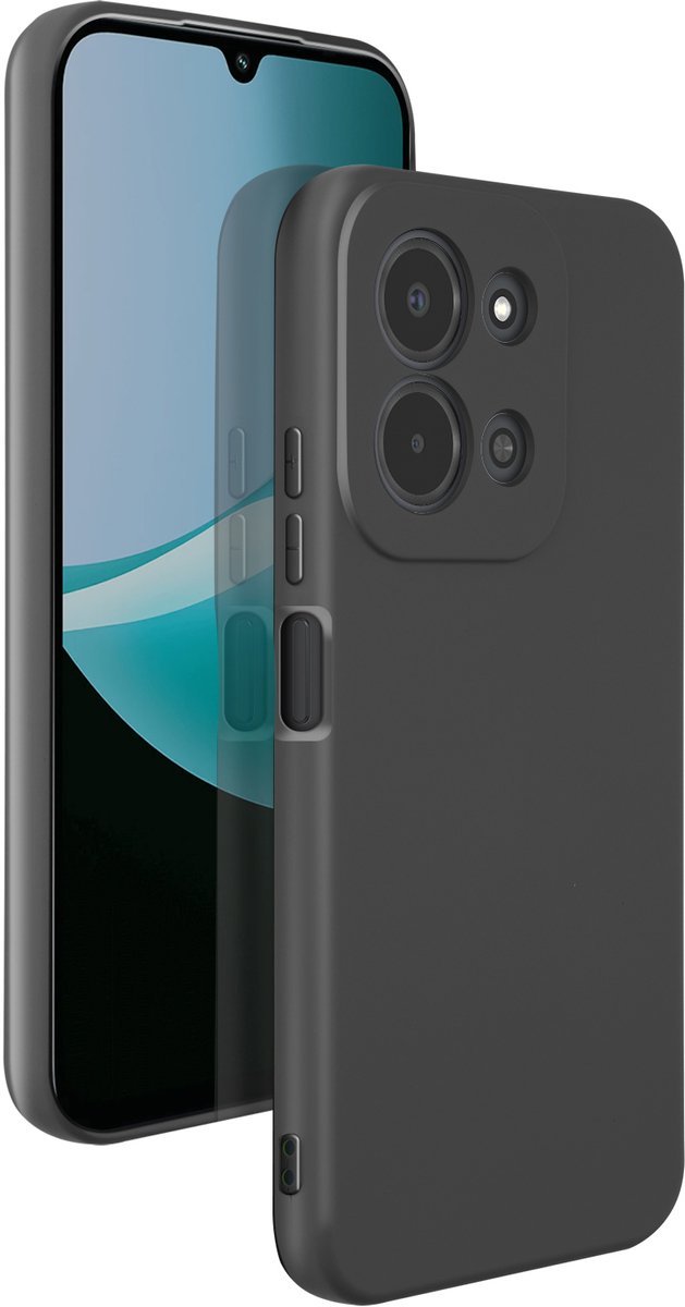 Avizar Hoesje voor Redmi 15C Soft-Touch Siliconen Fast Cover Serie, Zwart