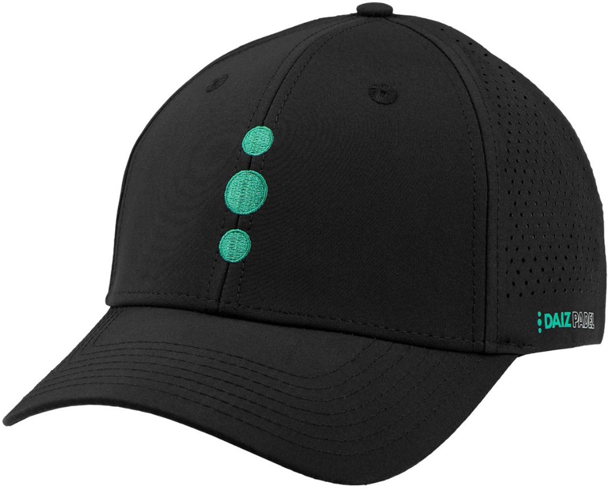 DAIZ PADEL Premium Sport Pet Heren & Dames - Hyperfresh-Technology - Sport Pet Heren Volwassenen Verstelbaar - Zwart - Maat S/M