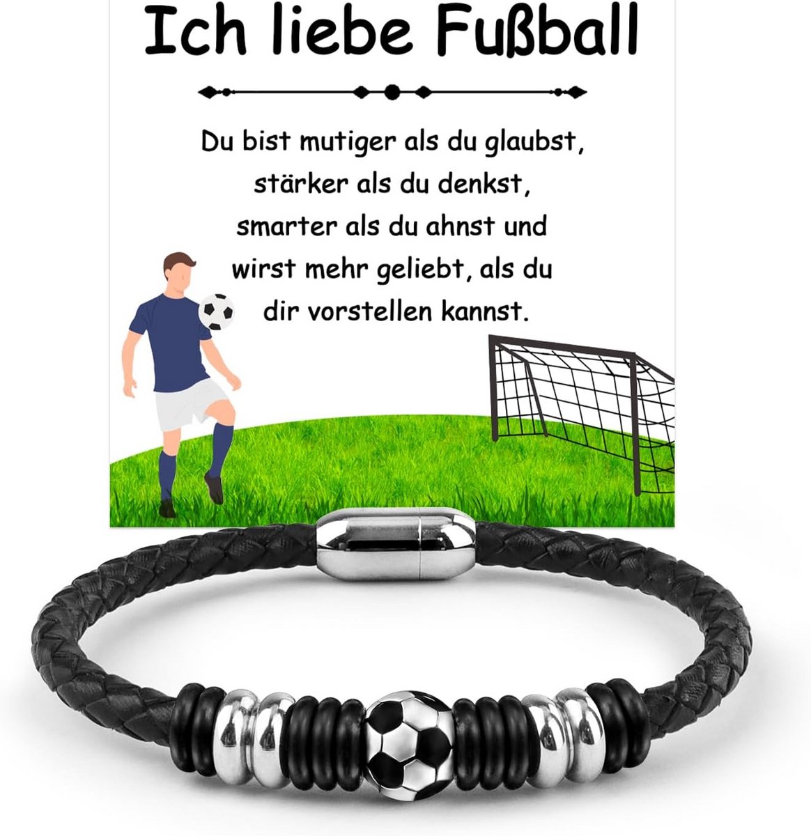 Voetbal Polsbandje Cadeau voor Jongens en Tieners