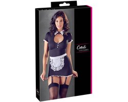 Cottelli Collection Sexy Dienstmeisje Kostuum Met Jarretels