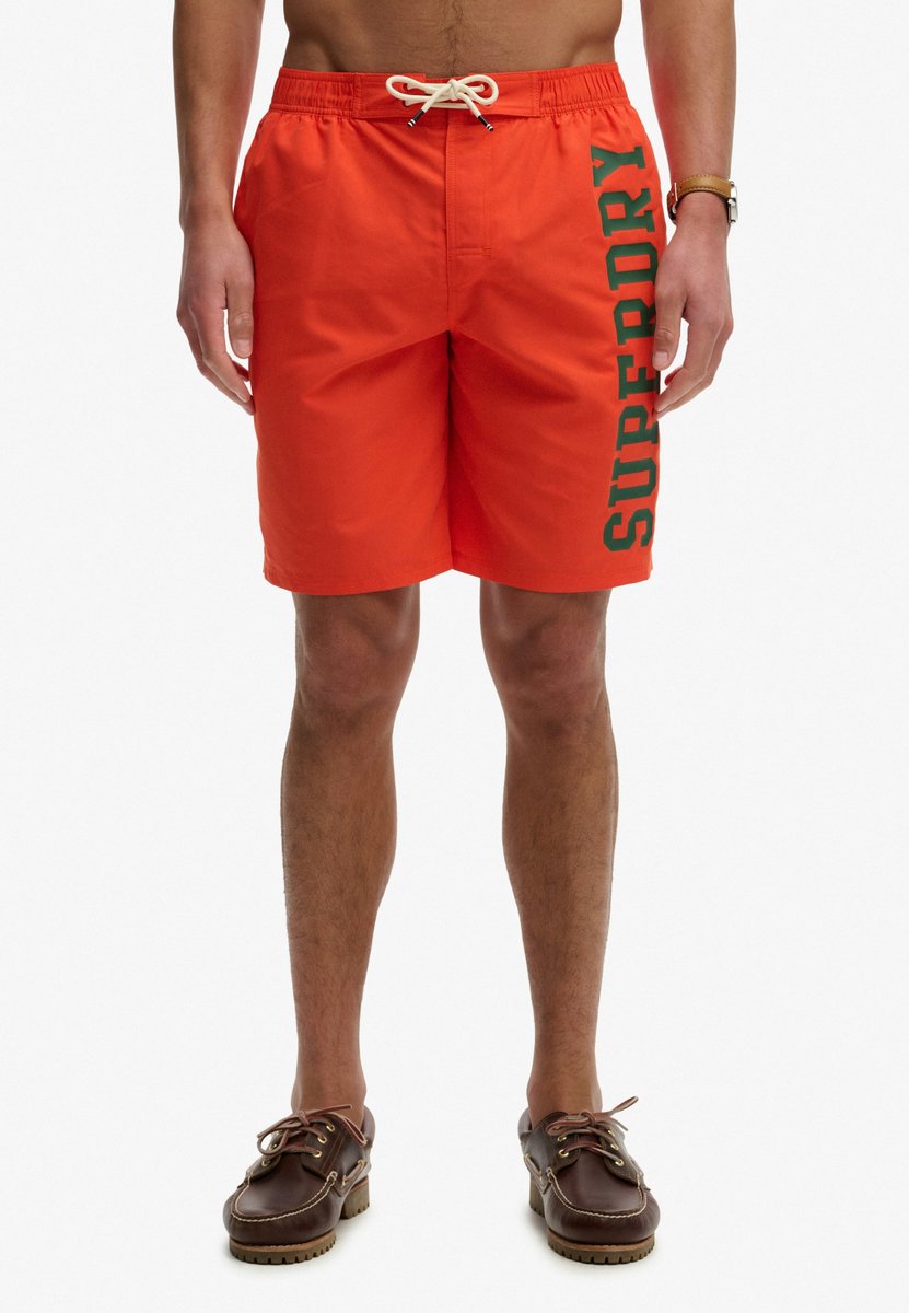 Superdry Logo 19-Inch Boardshorts Heren Zwembroeken Oranje
