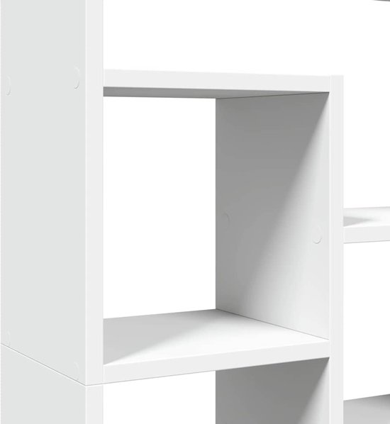 vidaXL - Bibliothèque - 72x20x120 - cm - décoré - bois - blanc