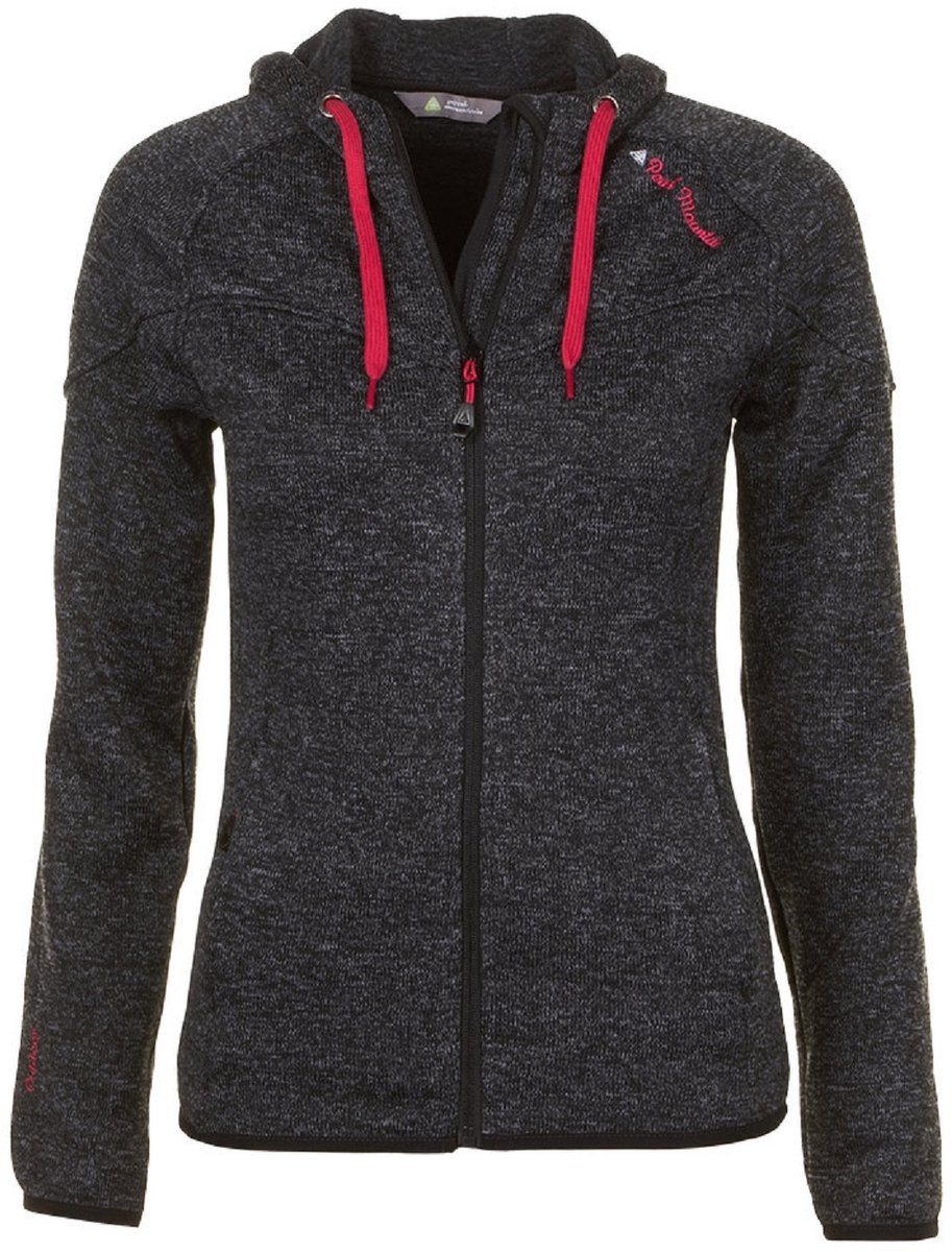 Dames fleecejack Peak Mountain Atora Zwart