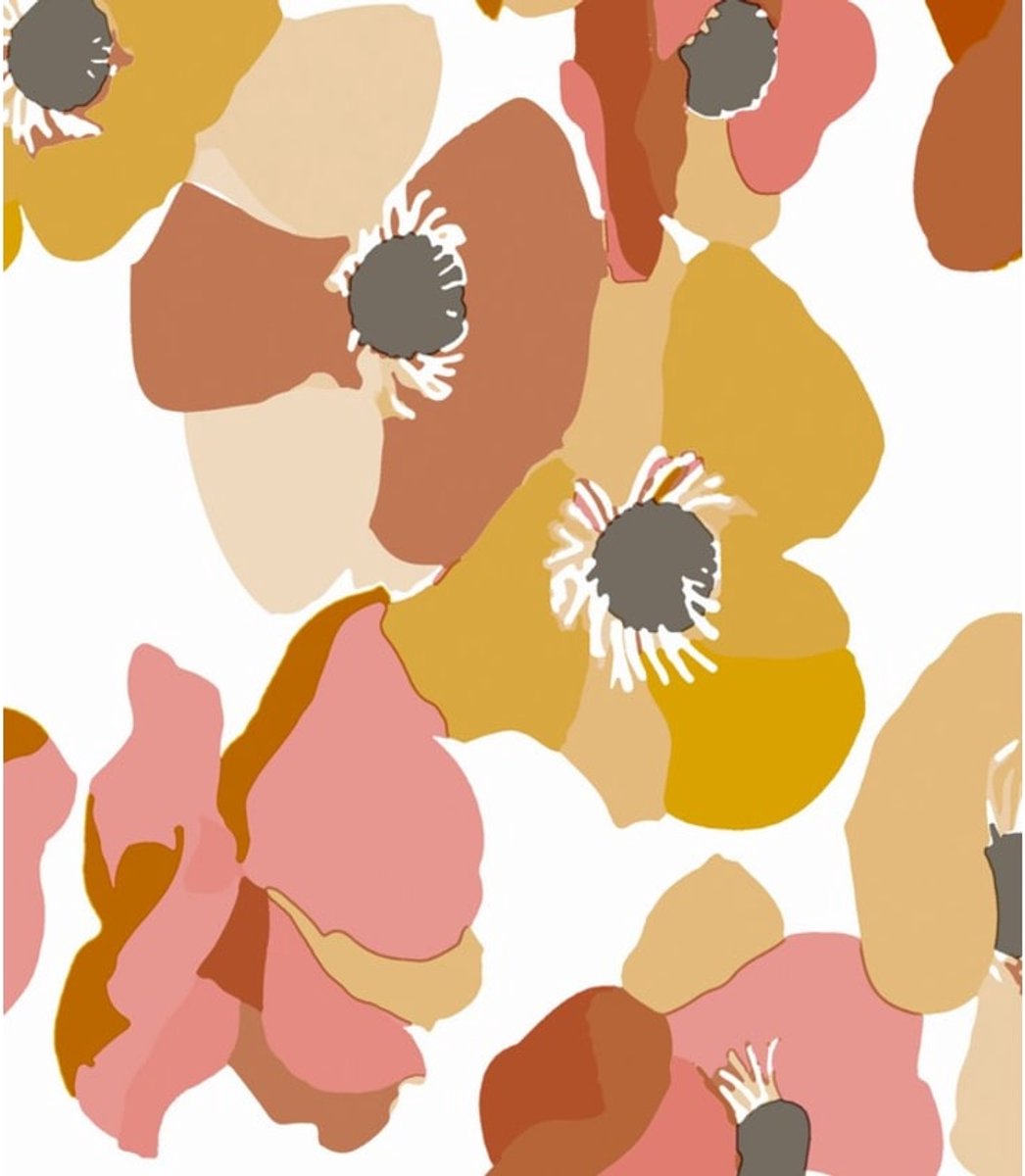 BINK Bedding Tafelkleed - Tafelzeil Poppy Coral - PVC 500 x 140 cm - afneembaar - feest - feestdecoratie - kinderfeestje - verjaardag - buiten eten
