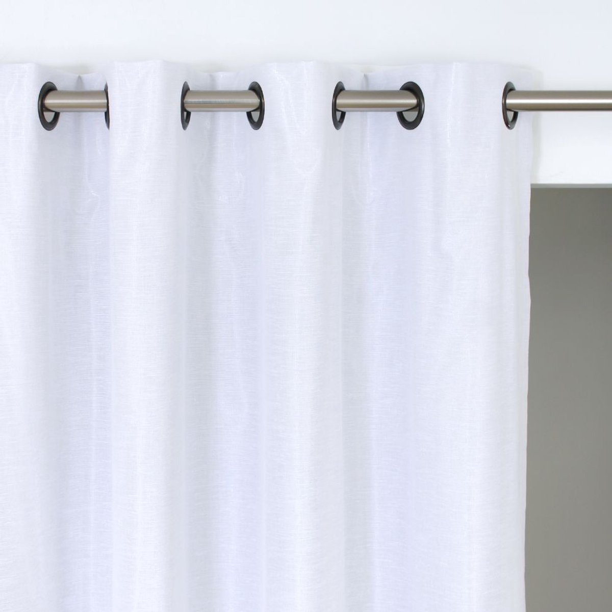 MOONDREAM ThermActiv® 2in1 Winter+Zomer Thermische vitrage | Anti-Koude en Anti-Warmte Isolatie | Gepatenteerde Technologie | EU-fabricaat | Oogjes | Wit MC720 | 140x240 (BxH) cm