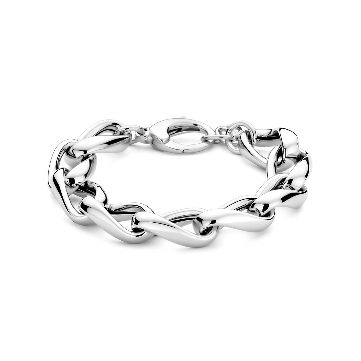 Zilver gerhodineerde armband 12 mm 18 + 2,5 cm - 1341818