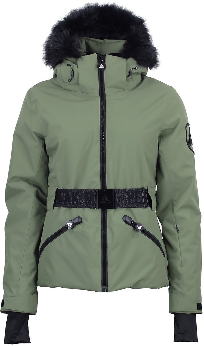 Waterdicht damesjack Peak Mountain Alcone Kaki Salie