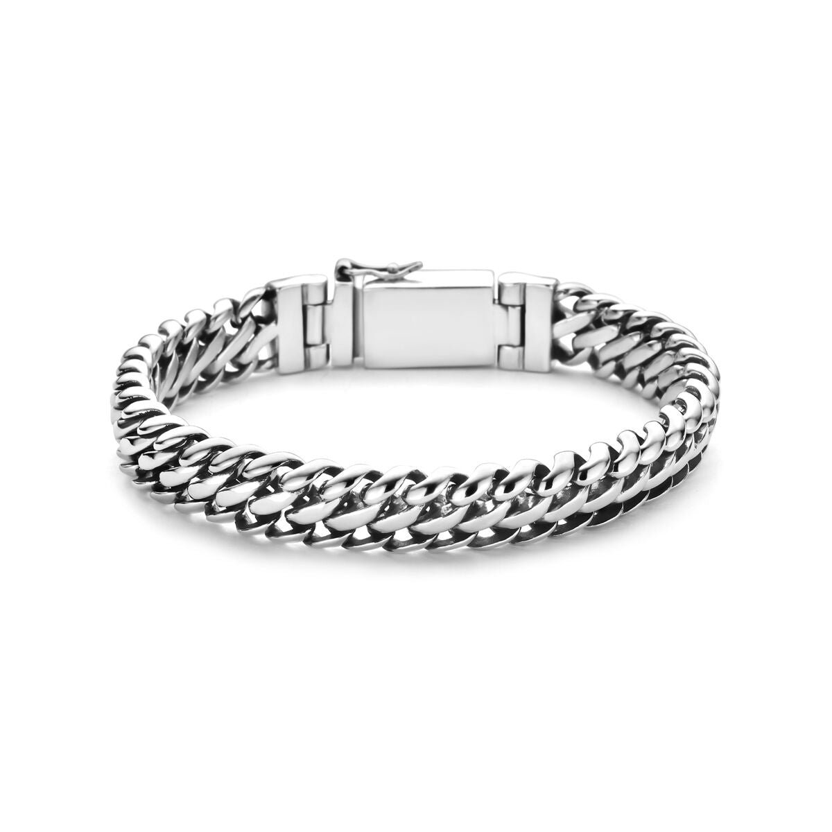Zilveren geoxideerde armband oxi 11 mm 21 cm - 1101840