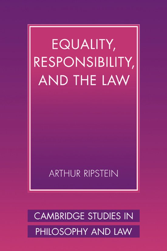 Cambridge Studies in Philosophy and Law- Equality, Responsib ... - cover