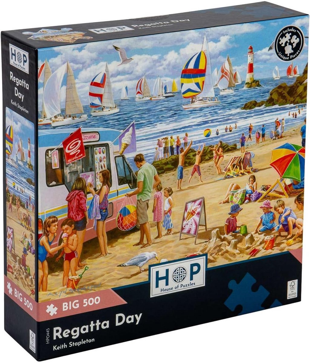 500 Stukken Puzzel Regatta Dag – Uniek Gevormde Stukjes en Duurzaam Materiaal