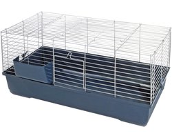 REN® Konijnenhok Binnen - Konijnenkooi voor Binnen - Konijnenkooi - eenvoudig te monteren - Donkerblauw - 100cm x 46cm x 53cm