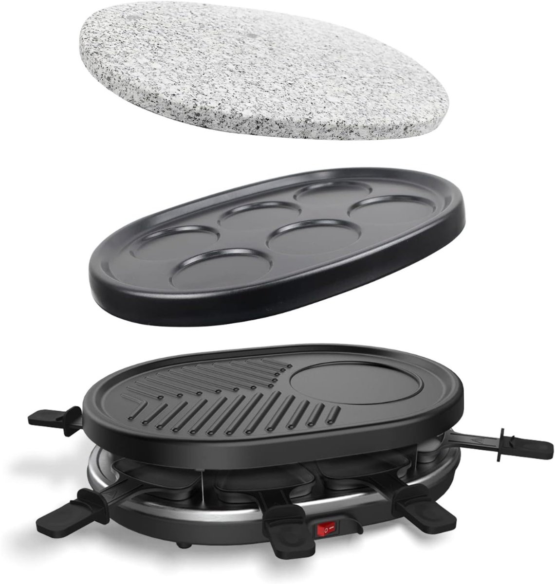 Core® Gourmetstel 8 Personen - Gourmetstel - Gourmetstel 4 Personen - Zwart- 35 x 25 x 12 cm; 5.5 kg