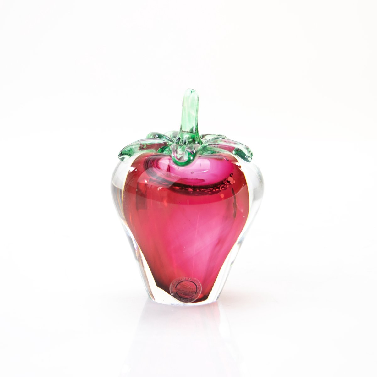 Ozzaro - Glazen Aarbei - Luxe Glascadeau - Handgemaakt - H11cm