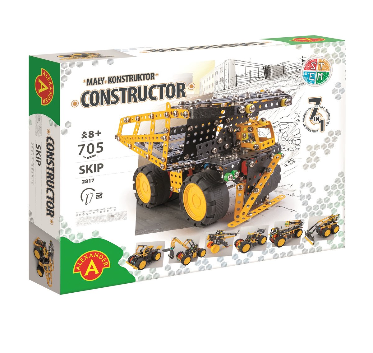 Constructieset PRO Muck 7-in-1 – STEM-gecertificeerd constructiespeelgoed van metaal