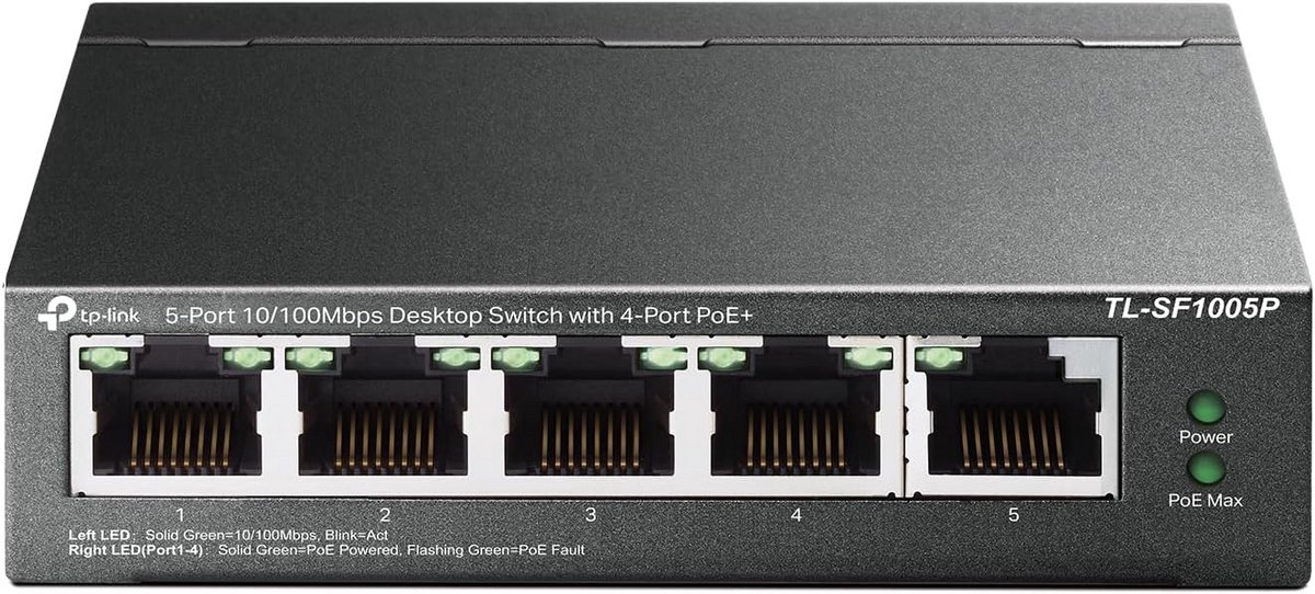 Desktop Switch 5 Poorten met PoE+ Ondersteuning voor Thuis en Kantoor