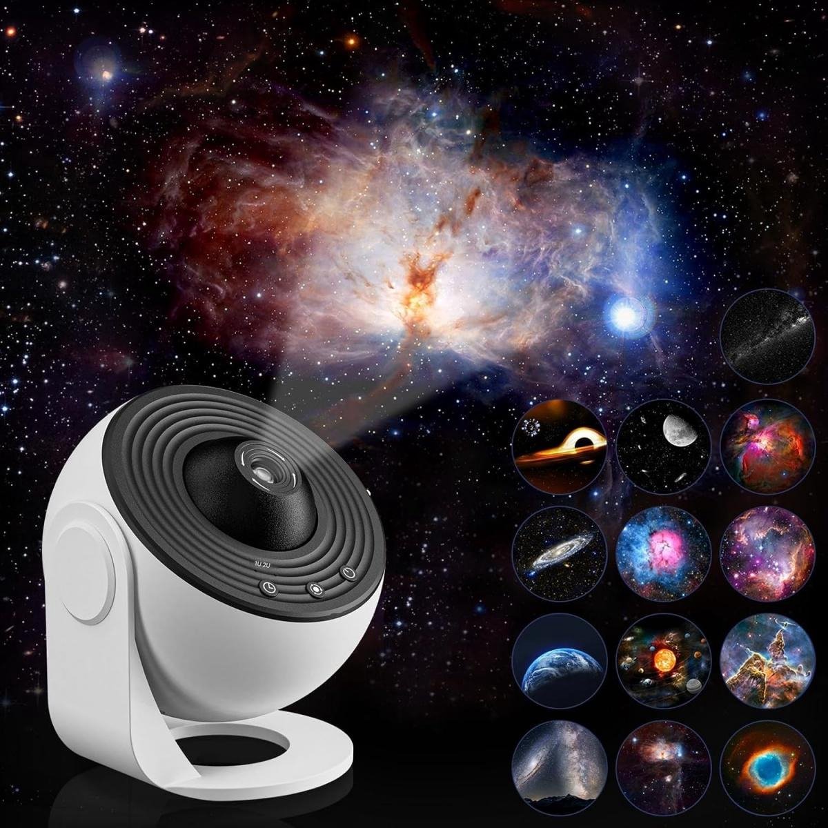 GELLDG Galaxy Projector - Sterren projector - Sterrenprojector Planetarium - Premium 13-in-1 Projectorlamp - Sterrenhemel - Nachtlampje - Sterrenhemel Projector - Sterrenlamp - Galaxy Lamp - Heelal - Universum - wit