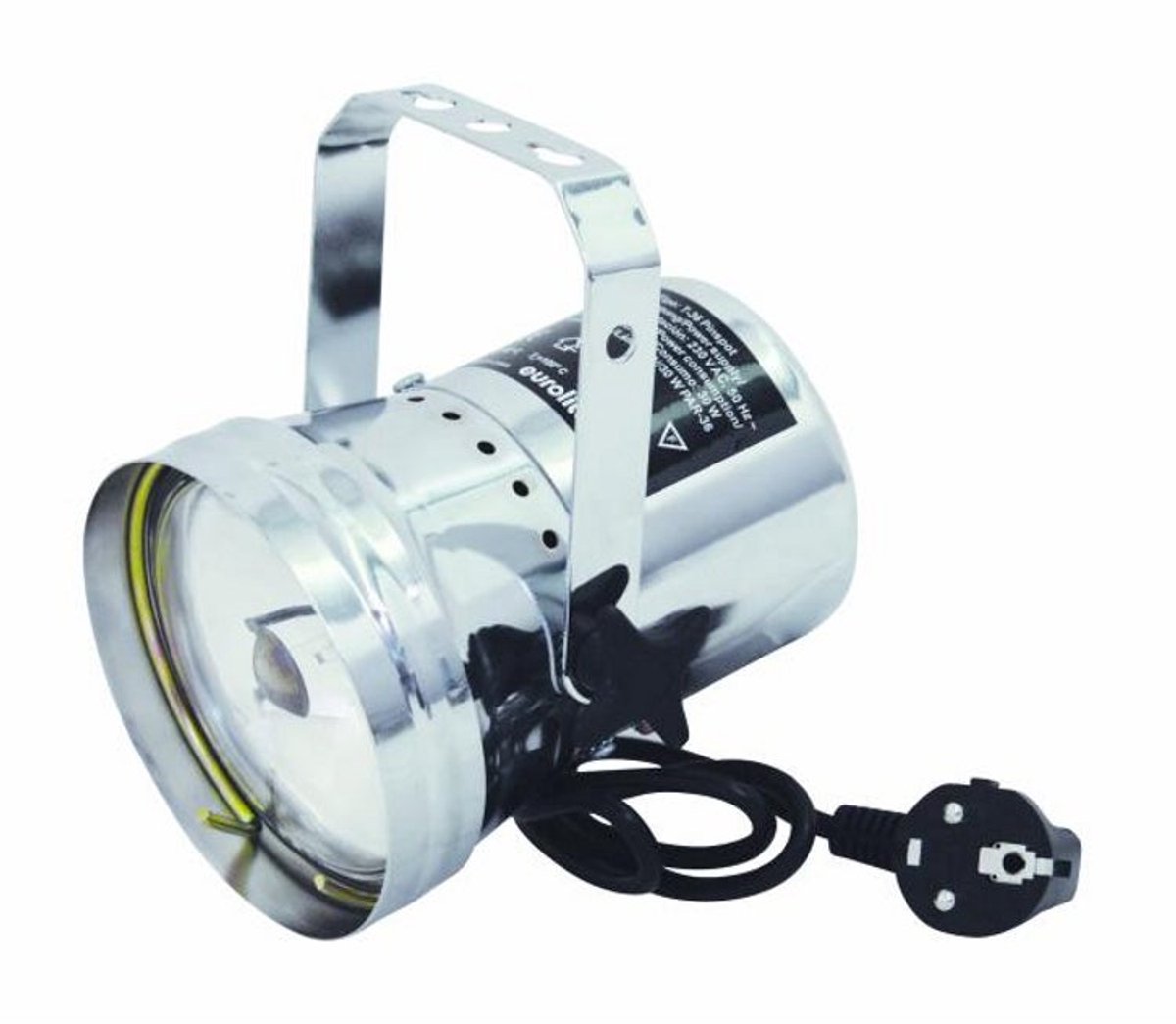 EUROLITE T-36 Pinspot met stekker, Zilver