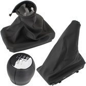 M MODECAR - Opel Corsa C Schakelknop Set - 5 Versnellingen - Chroom - Zwart