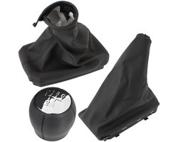 M MODECAR - Opel Corsa C Schakelknop Set - 5 Versnellingen - Chroom - Zwart
