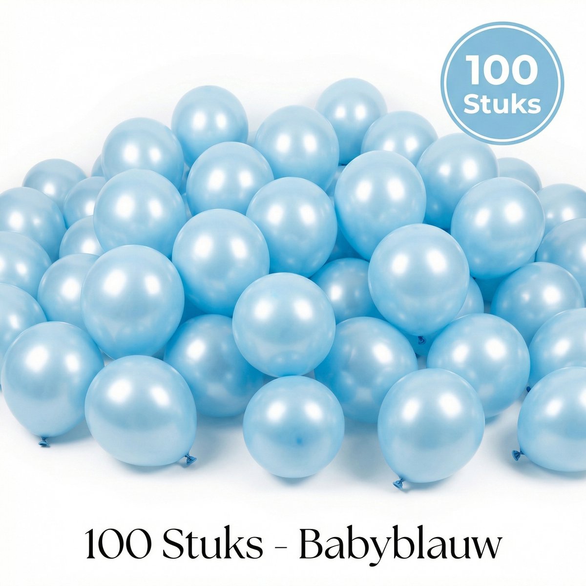 Loha-party®Lichtblauw ballonnen 100stuks 12 inch Parelmoer glanzende ballonnen feest latex ballonnen voor verjaardag bruiloft babyshower kerstdecoratiesk (Baby blauw- 100 stuks)