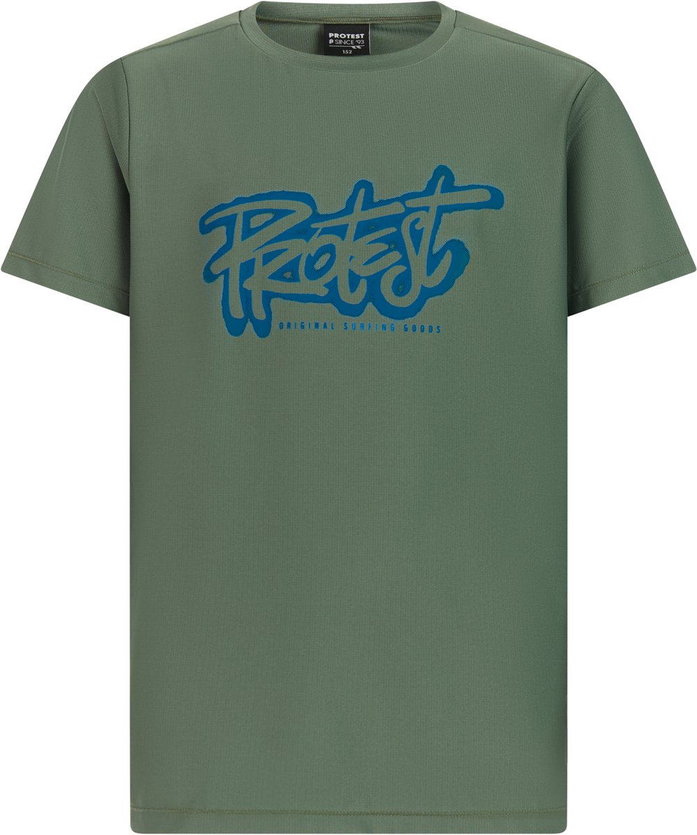 Protest PRTCaptain JR - UV shirt Jongens - surf T-shirt - Korte mouwen - Ronde hals - Loose fit - Blauw