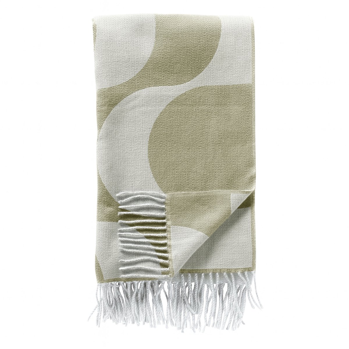 Dutch Decor SWIRL - plaid 140x180 cm - golvend motief - Sage Green - groen Saliegroen