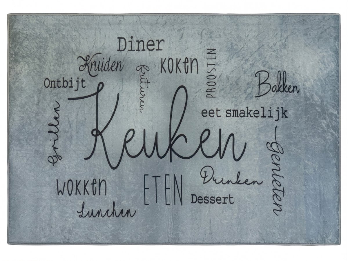 De Groen Home Keukenloper 80x120cm Vloerkleed - Knus Koken collectie - Wasbaar Antislip - Laagpolig Vuilafstotend & Zacht Tapijt