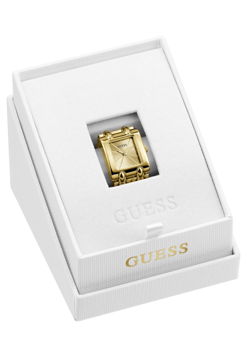 Guess Mod Heavy Metal Quartz Analoog Horloge Gold Tone Kast: 100% Roestvrij Staal | Armband: 100% Roestvrij Staal 18 mm GW1025L1, GW1025L2, GW1079L1, GW1079L2