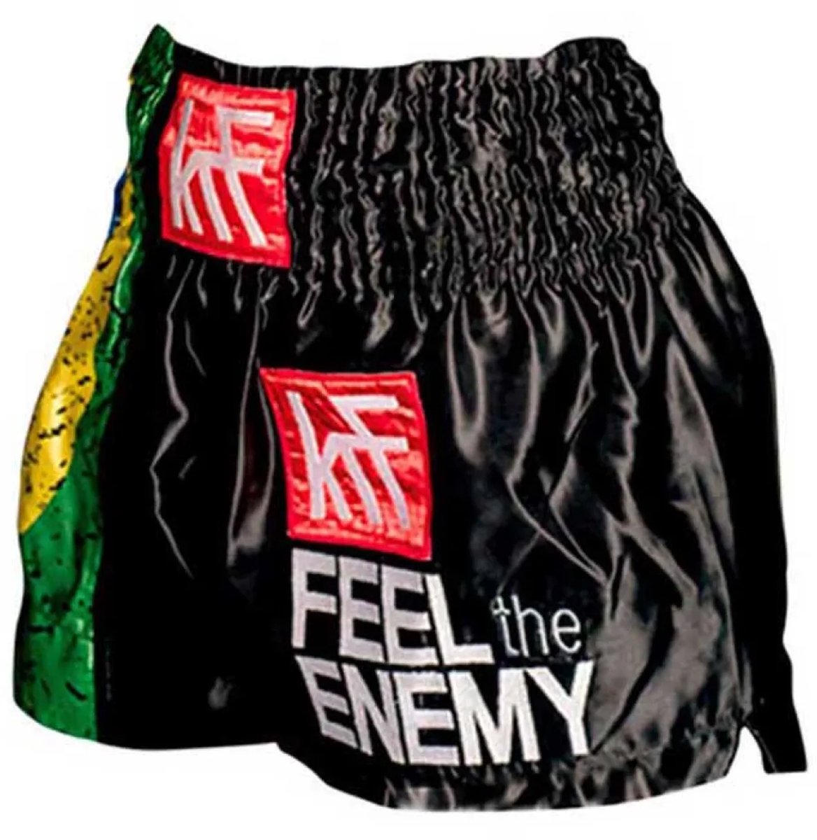 Krf Feel The Enemy Brasil Flag Thaiboksbroekjes Zwart M Man