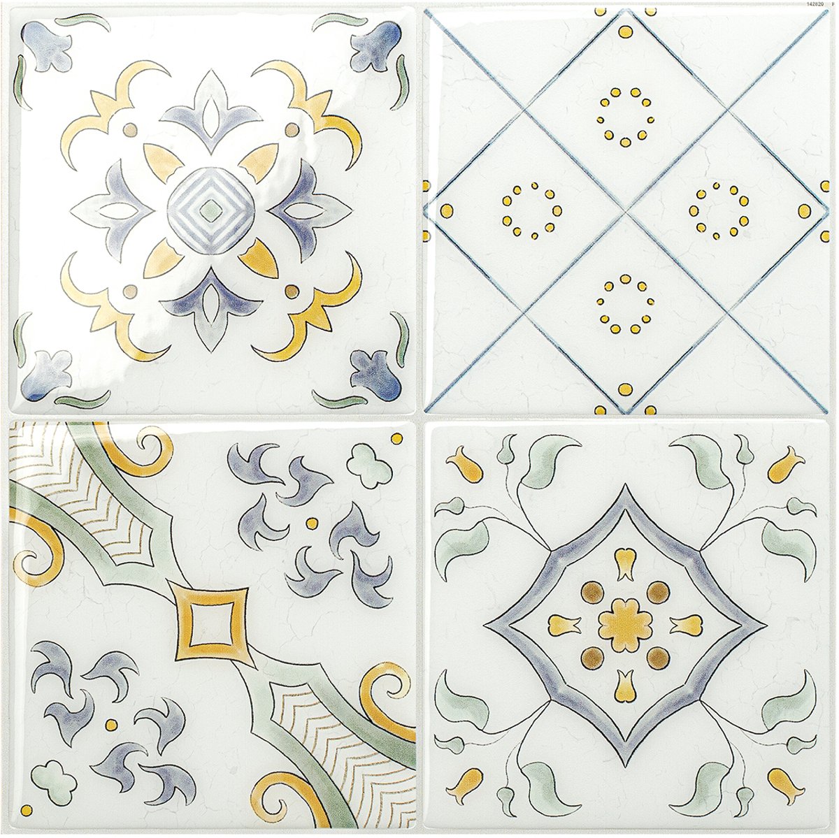 Smart Tiles Zelfklevende keuken achterwand voor keuken en badkamer Vintage 4 22,86x22,86 cm