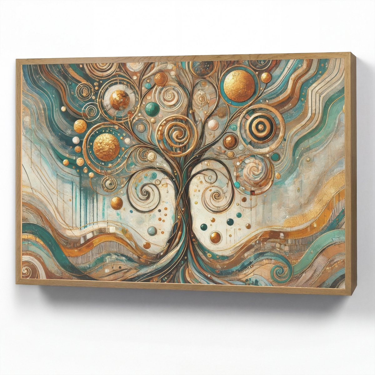 Wandlamp 90x60 cm - Oplaadbaar - Levensboom - Boom - Abstract - Modern - Wandlampen binnen