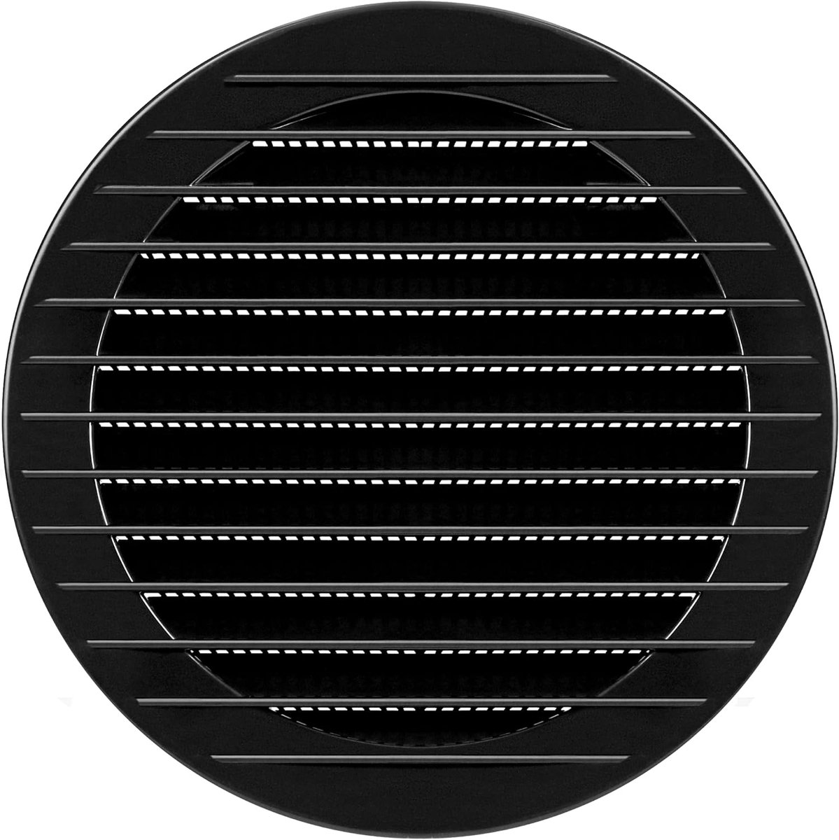 Rond Ventilatorrooster - Ventilatie Afdekking - Luchtcirculatie Binnen - Geïntegreerd Insectengaas - Ø120 mm - Grafiet