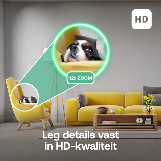 Arlo Essential3 HD PTZ beveiligingscamera voor binnen, 2-Cam van Merkloos — afbeelding 4