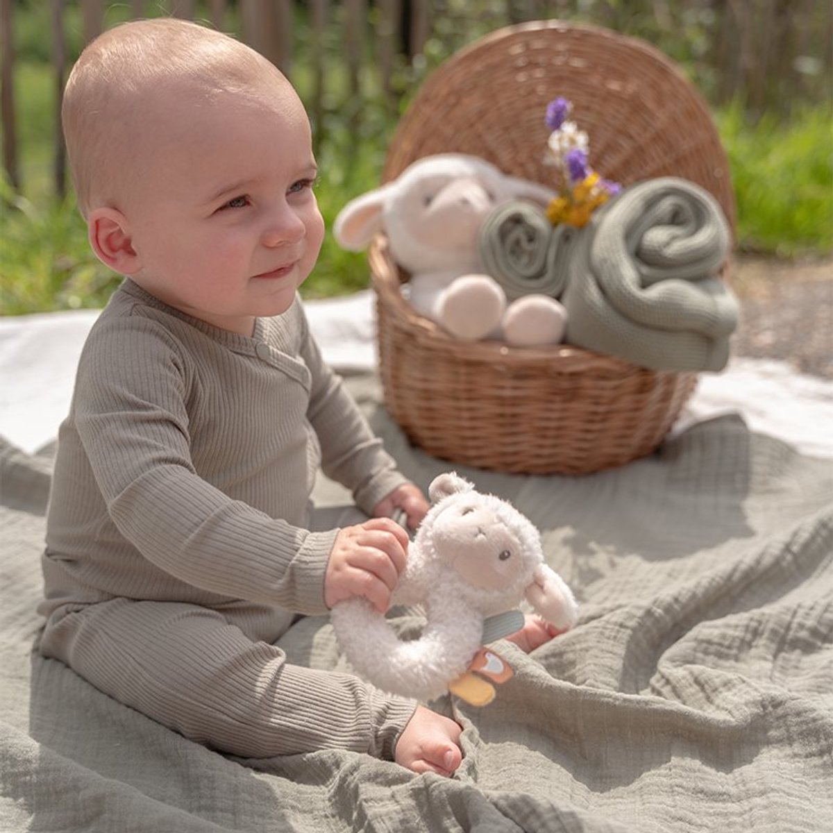 Little Dutch - Rammelaar Schaap - Little Farm - baby speelgoed — afbeelding 5