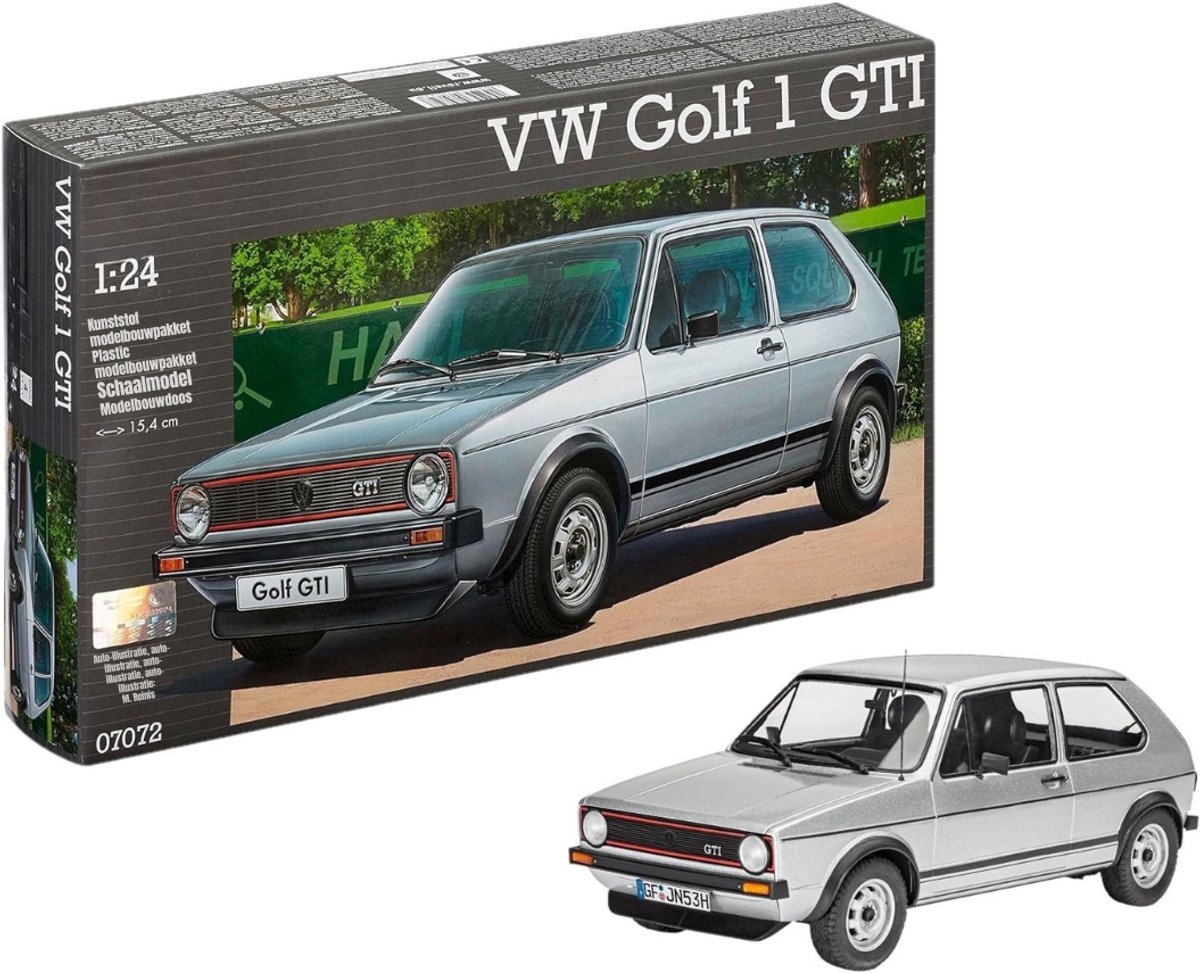 Zylo® Modelbouw Auto - Modelbouw Auto Bouwpakket - Modelbouwpakket - Volkswagen VW Golf - 16x7x6cm - Zilver