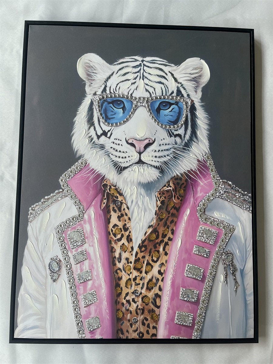 Schilderij cool tiger 60x80cm