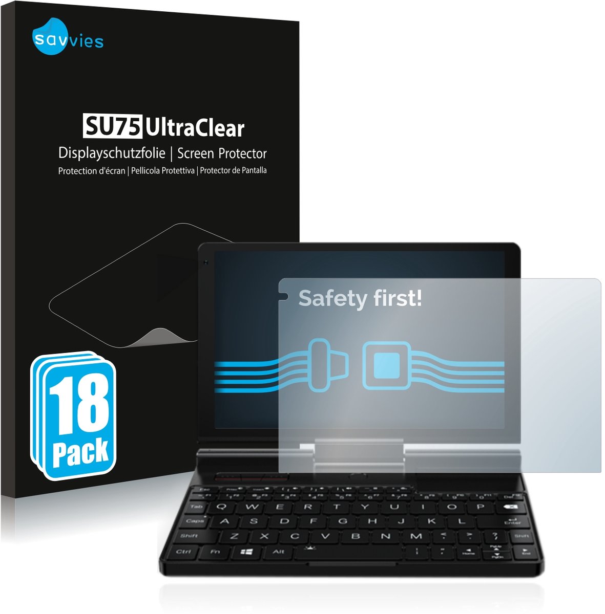 Savvies - Screenprotector voor GPD Pocket 3 - Folie Beschermfolie transparant 18 Stuks