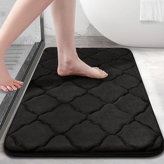 Badmat van traagschuim met antislip onderkant en snelle absorptie