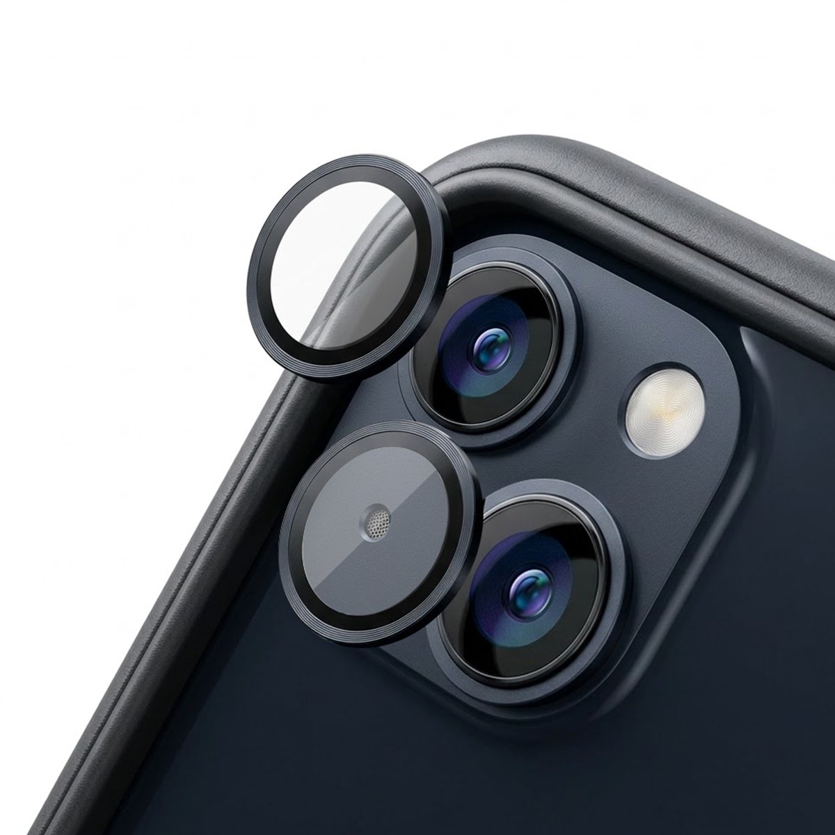 Rhinoshield, Protection d'Objectif Caméra pour Geschikt voor Apple iPhone 13 / 13 Mini Anti-Rayures, Zwart