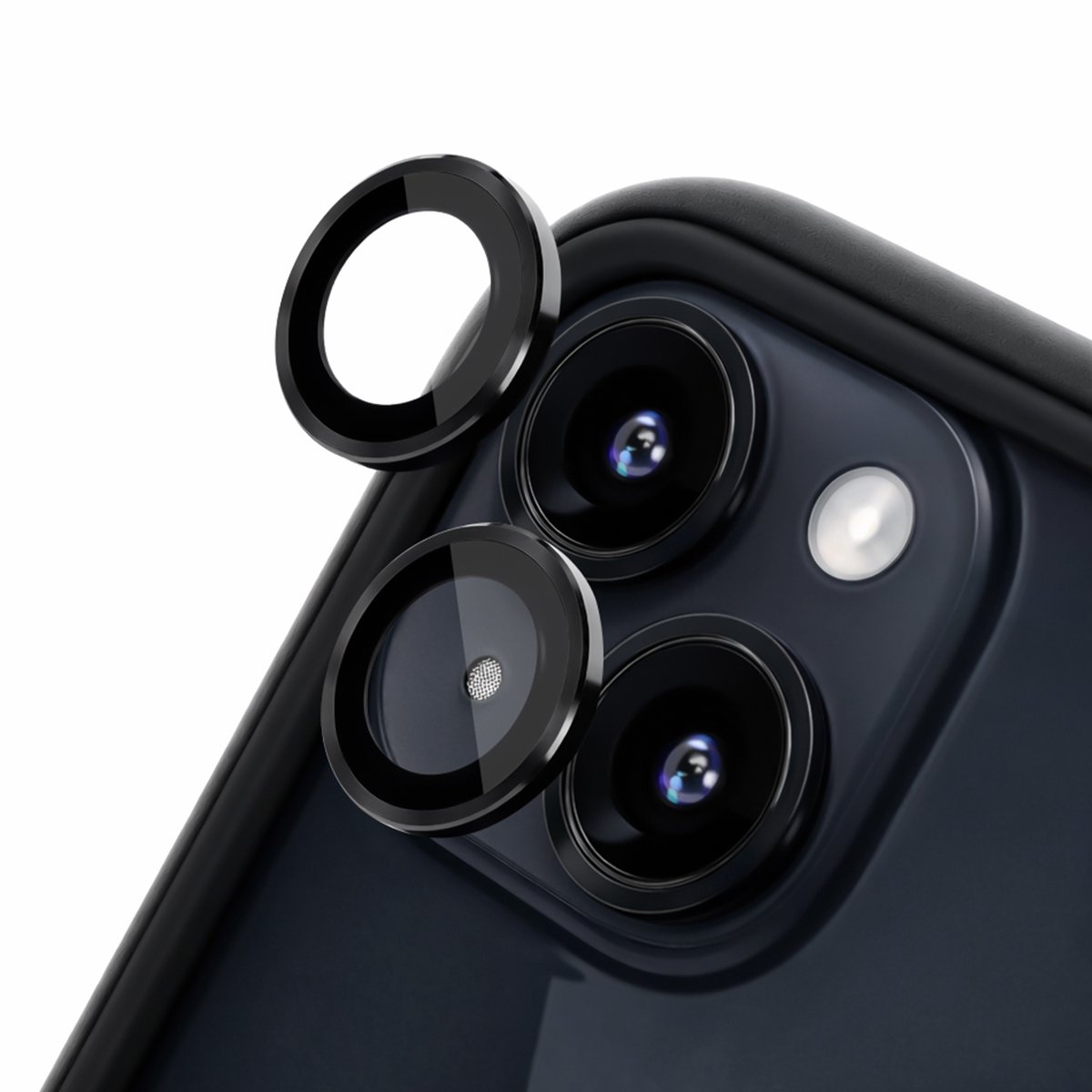 Rhinoshield, Lens Protector geschikt voor iPhone 14 / 14 Plus - Anti-Scratch, Zwart