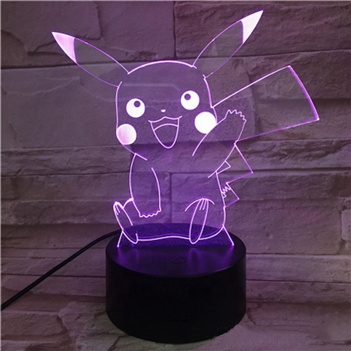 Samstyle Game LED Lamp - 16 kleuren - 3D Game Light - Pikachu - Pokémon - Afstandsbediening - Sfeerlamp 16 kleuren | Model: Pikachu