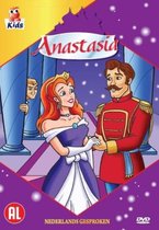 Anastasia DVD cover met animated prinses en prins. Nederlands gesproken.